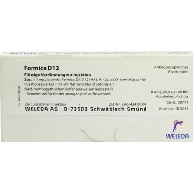 FORMICA D 12 ampoules, 8X1 ml FORMICA D 12 ampoules, 8X1 ml