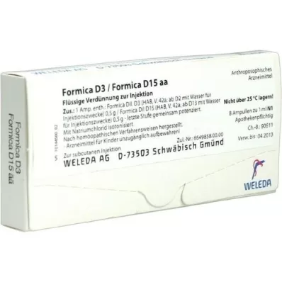 FORMICA Ampoules D 3/Formica D 15 aa, 8X1 ml FORMICA Ampoules D 3/Formica D 15 aa, 8X1 ml
