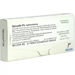 GENCYDO Solution injectable à 3%, 8 pc