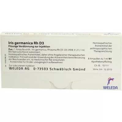 IRIS GERMANICA Rh D 3 ampoules, 8X1 ml