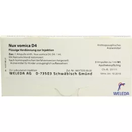 NUX VOMICA D 4 ampoules, 8X1 ml