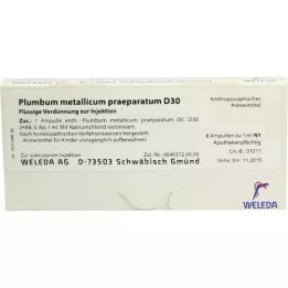 PLUMBUM METALLICUM préparation.D 30 ampoules, 8X1 ml