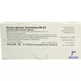 PRUNUS SPINOSA SUMMITATES Rh D 3 ampoules, 8X1 ml