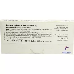 PRUNUS SPINOSA FRUCTUS Rh D 3 ampoules, 8X1 ml