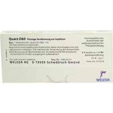 QUARZ D 60 ampoules, 8X1 ml