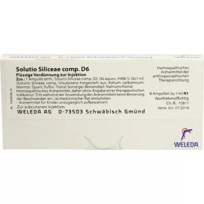 SOLUTIO SILICEAE comp.D 6 ampoules, 8X1 ml