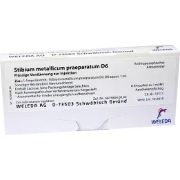 STIBIUM METALLICUM PRAEPARATUM D 6 ampoules, 8X1 ml
