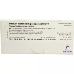 STIBIUM METALLICUM PRAEPARATUM D 10 ampoules, 8X1 ml