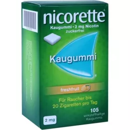 NICORETTE 2 mg de chewing-gum aux fruits frais, 105 pièces