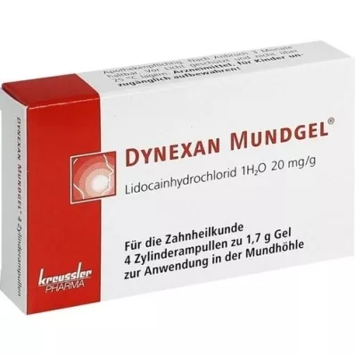 DYNEXAN Ampoules cylindriques de gel buccal, 4X1,7 g