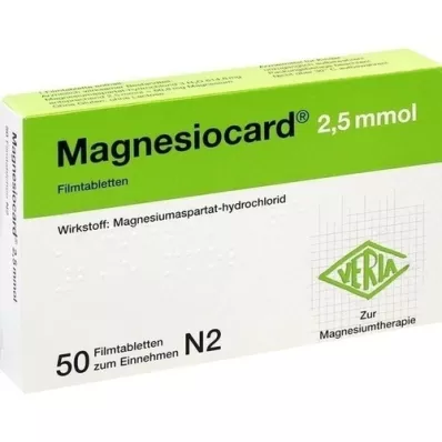 MAGNESIOCARD Comprimés pelliculés de 2,5 mmol, 50 pc