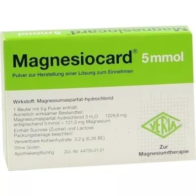 MAGNESIOCARD 5 mmol Plv.z.Her.e.Lsg.z.Intake, 20 pc