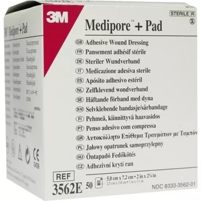 MEDIPORE Plus Pad 3562E Pansement stérile, 50 pc