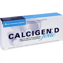 CALCIGEN D forte 1000 mg/880 UI, comprimés effervescents, boîte de 40
