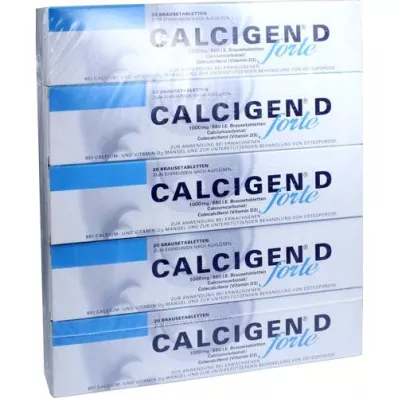 CALCIGEN D forte 1000 mg/880 UI comprimés effervescents, 100 pc CALCIGEN D forte 1000 mg/880 UI comprimés effervescents, 100 pc