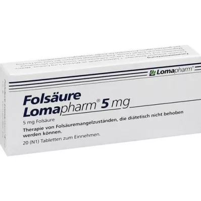 FOLSÄURE LOMAPHARM comprimés de 5 mg, 20 pc