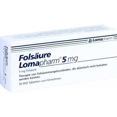 FOLSÄURE LOMAPHARM comprimés de 5 mg, 50 pc