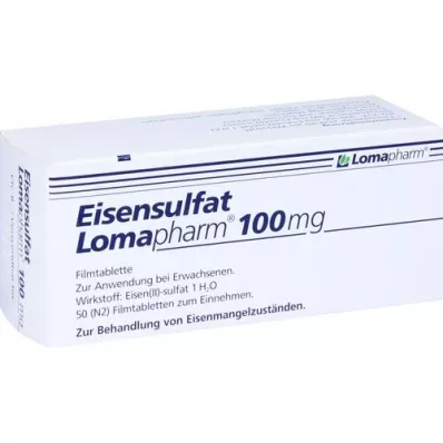 EISENSULFAT Lomapharm 100 mg comprimés pelliculés, 50 pc