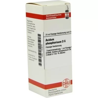 ACIDUM PHOSPHORICUM Dilution D6, 20 ml ACIDUM PHOSPHORICUM Dilution D6, 20 ml