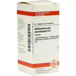 ANTIMONIUM SULFURATUM Aurantiacum D 6 comprimés, 80 pc