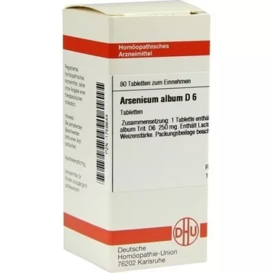 ARSENICUM ALBUM D 6 comprimés, 80 pc ARSENICUM ALBUM D 6 comprimés, 80 pc