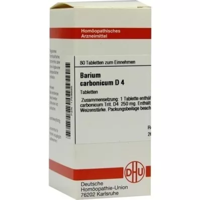 BARIUM CARBONICUM D 4 comprimés, 80 pc BARIUM CARBONICUM D 4 comprimés, 80 pc