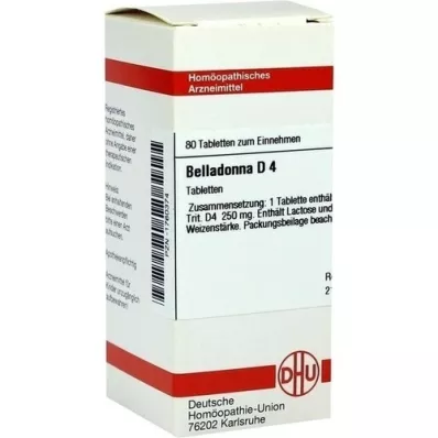 BELLADONNA D 4 comprimés, 80 pc
