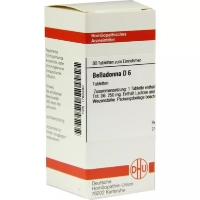 BELLADONNA D 6 comprimés, 80 pc