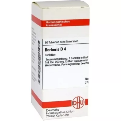 BERBERIS D 4 comprimés, 80 pc