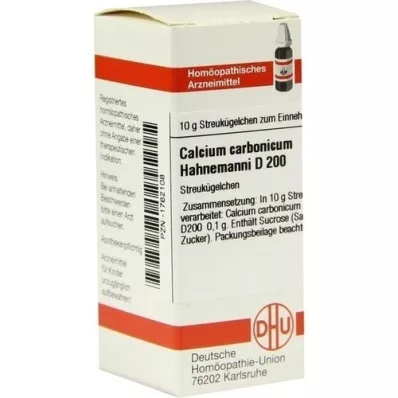 CALCIUM CARBONICUM Hahnemanni D 200 globules, 10 g CALCIUM CARBONICUM Hahnemanni D 200 globules, 10 g