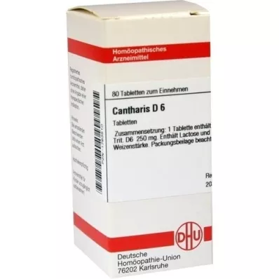 CANTHARIS D 6 comprimés, 80 pc