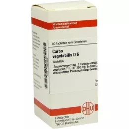 CARBO VEGETABILIS D 6 comprimés, 80 pc