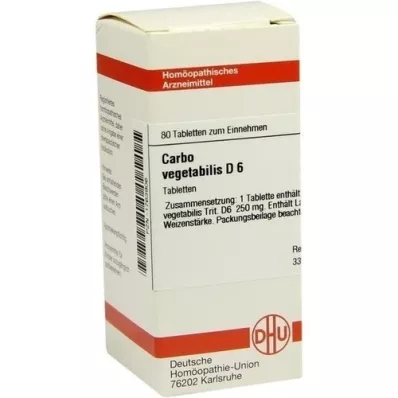 CARBO VEGETABILIS D 6 comprimés, 80 pc CARBO VEGETABILIS D 6 comprimés, 80 pc