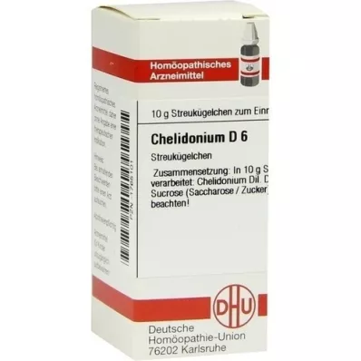 CHELIDONIUM D 6 globules, 10 g CHELIDONIUM D 6 globules, 10 g