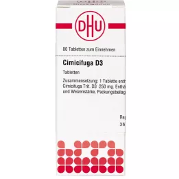 CIMICIFUGA D 3 comprimés, 80 pc