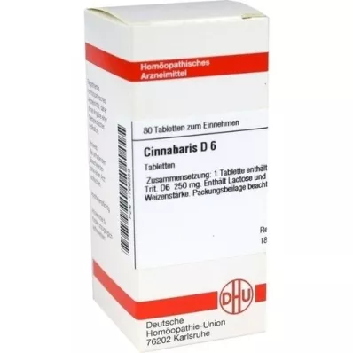 CINNABARIS D 6 comprimés, 80 pc