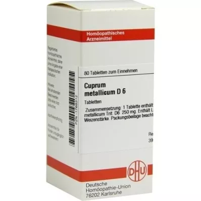 CUPRUM METALLICUM D 6 comprimés, 80 pc