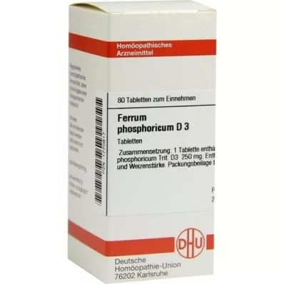 FERRUM PHOSPHORICUM D 3 comprimés, 80 pc