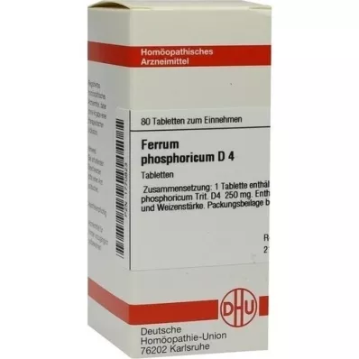FERRUM PHOSPHORICUM D 4 comprimés, 80 pc