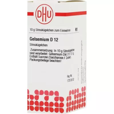 GELSEMIUM D 12 globules, 10 g GELSEMIUM D 12 globules, 10 g