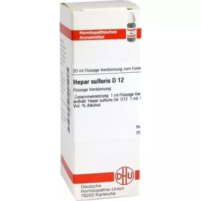 HEPAR SULFURIS Dilution D12, 20 ml HEPAR SULFURIS Dilution D12, 20 ml