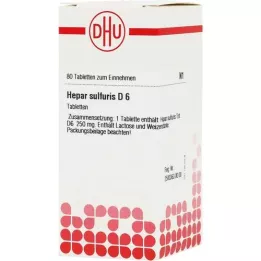 HEPAR SULFURIS D 6 comprimés, 80 pc