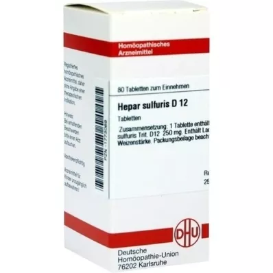 HEPAR SULFURIS D 12 comprimés, 80 pc