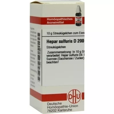 HEPAR SULFURIS D 200 globules, 10 g