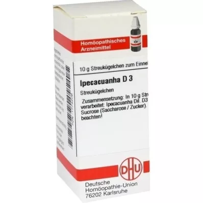 IPECACUANHA D 3 globules, 10 g