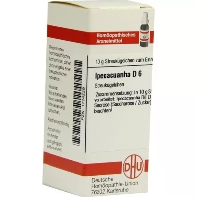 IPECACUANHA D 6 globules, 10 g IPECACUANHA D 6 globules, 10 g