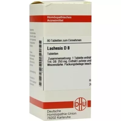 LACHESIS D 8 comprimés, 80 pc LACHESIS D 8 comprimés, 80 pc
