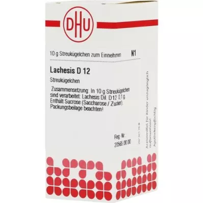 LACHESIS D 12 globules, 10 g