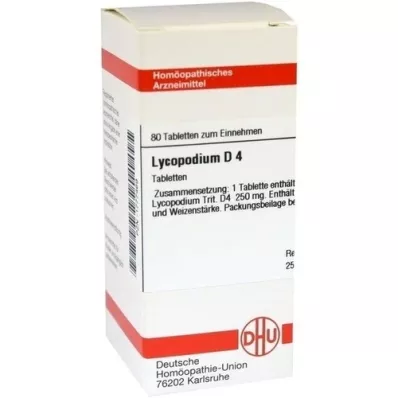 LYCOPODIUM D 4 comprimés, 80 pc
