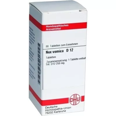 NUX VOMICA D 12 comprimés, 80 pc